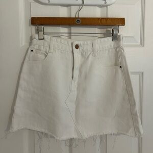 Princess Polly White Denim Skirt